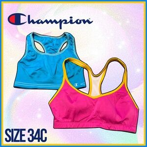 2 CHAMPION sports BRAs size 34C / M